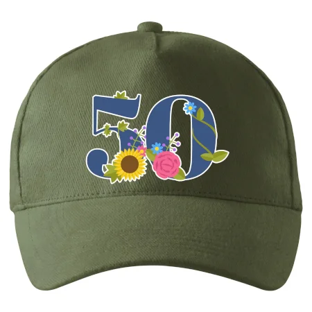 Kvetinové číslo kreslené - 50