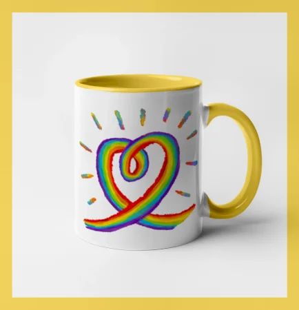 Srdce pride dúha kreslená