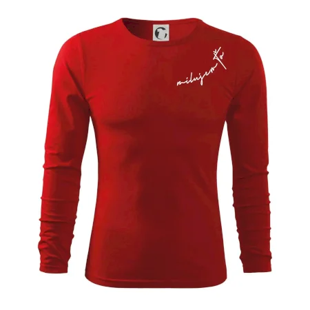 Mikina milujem ťa s dátumom na rukáve