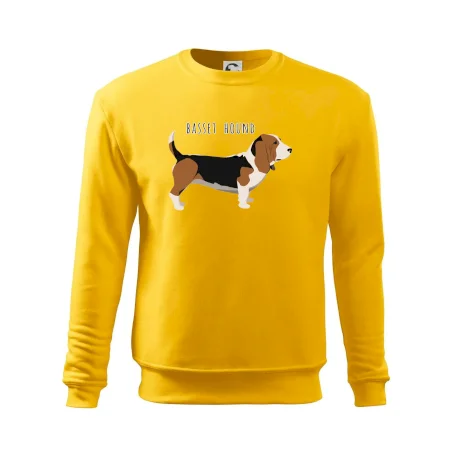 Basset hound pes s nápisom