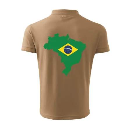 Brazília vlajka v mape