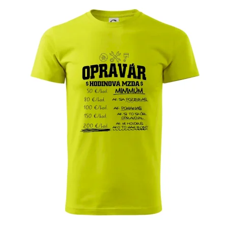 Hodinová mzda - opravár