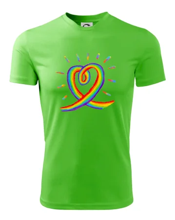 Srdce pride dúha kreslená