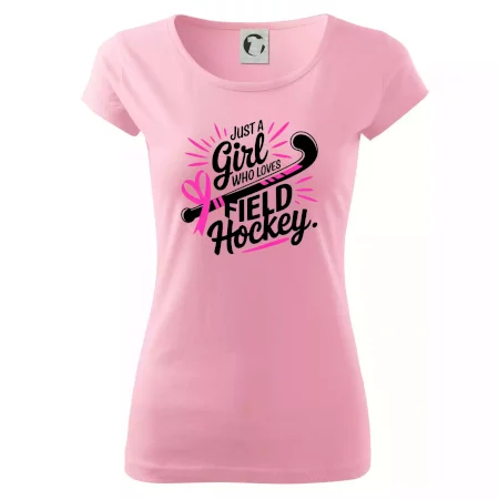 Just a girl who loves field hockey čierno ružové