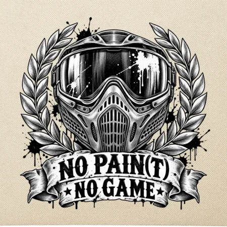 No Paint, No Game – motív s maskou