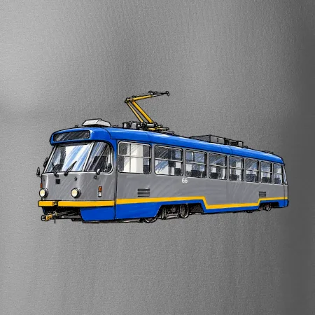 T3R SLF modrošedá kresba fixem
