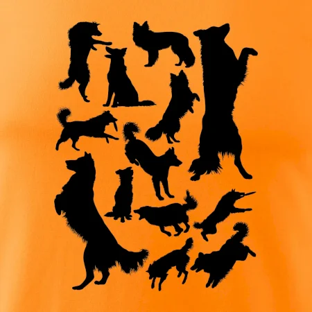 Border kólia siluety