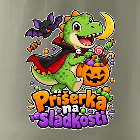 Príšerka na sladkosti - dinosaurus s tekvicou