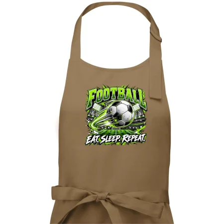 Futbalová lopta a štadión eat sleep repeat