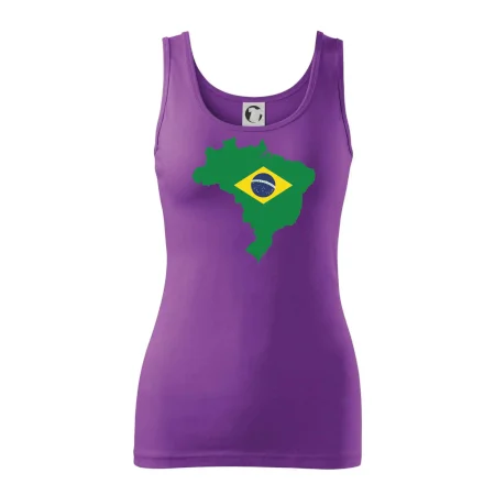 Brazília vlajka v mape