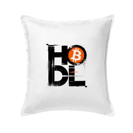 Hodl velký nápis a logo BTC