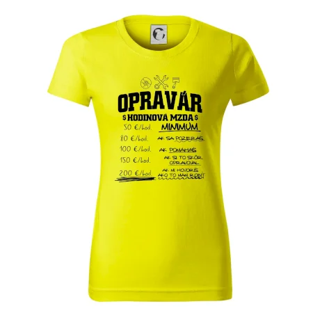 Hodinová mzda - opravár