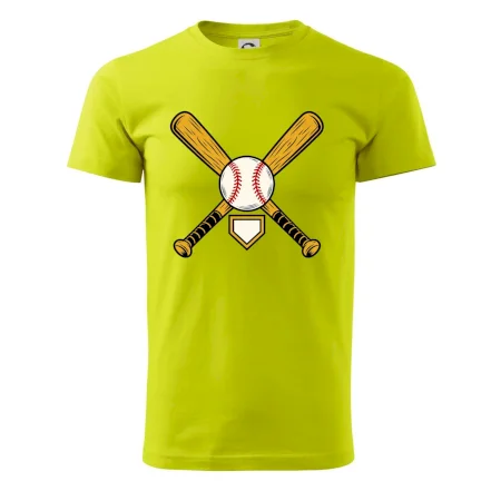 Zkřížené baseballové pálky a míček