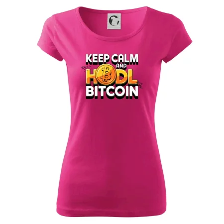 3D nápis Keep Calm and HODL Bitcoin