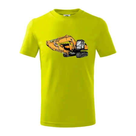 Žltý bager z boku