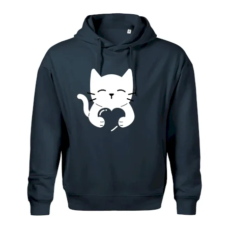 Mačka drží srdce