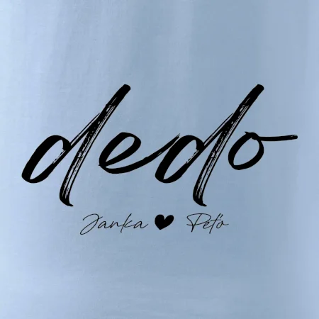 Dedo - tričko menami detí písacie písmo