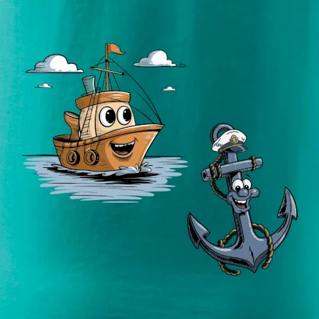 Parové tričko - Loď a kotva