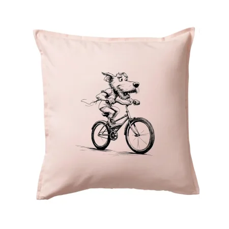 Pes na bicykli