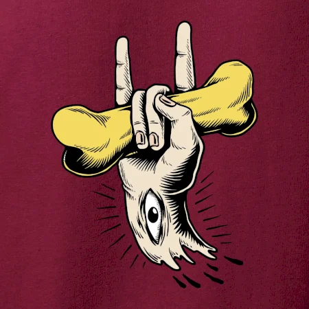 Rocková ruka kosť a oko