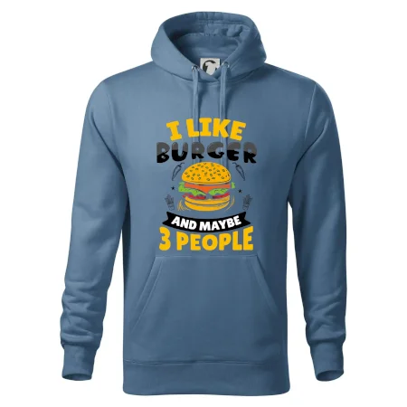 I like burger and maybe 3 people
