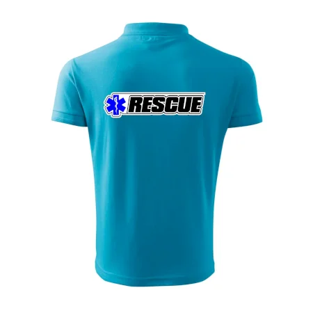 Záchranár rescue kríž modrý