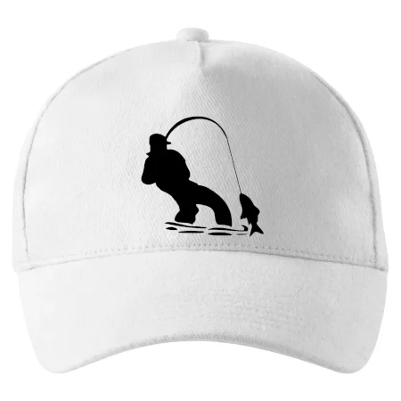 Rybár ťahajúce rybu