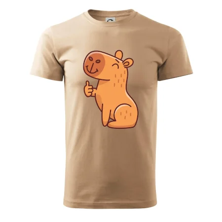 Kapybara s palcom hore