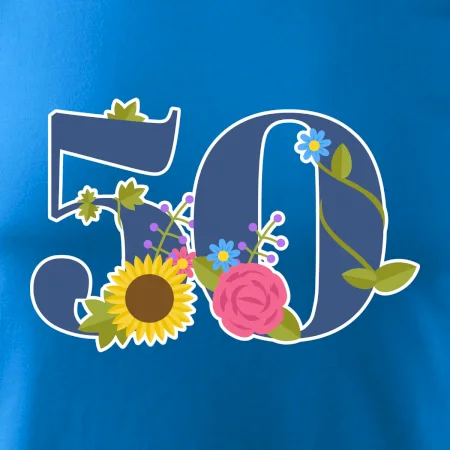 Kvetinové číslo kreslené - 50