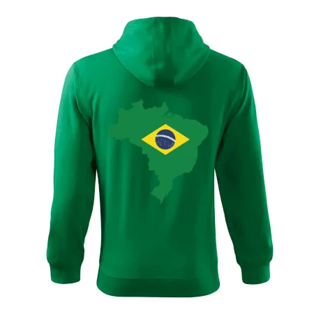 Brazília vlajka v mape
