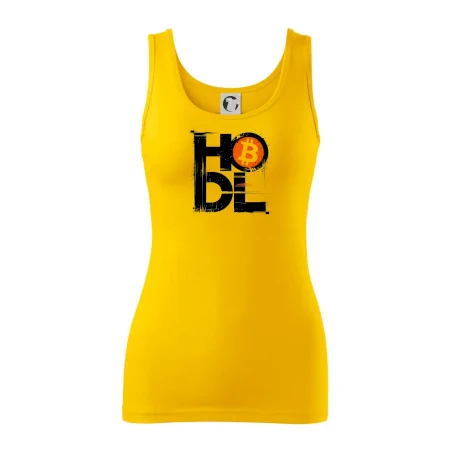 Hodl velký nápis a logo BTC