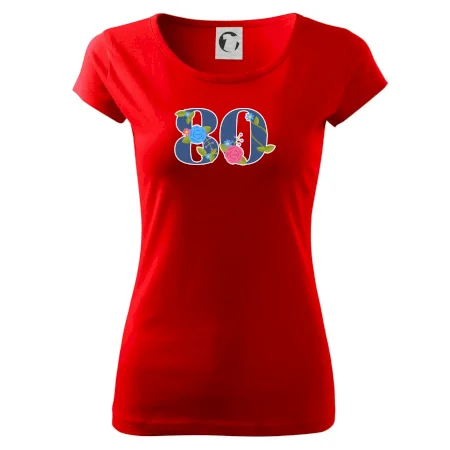Kvetinové číslo kreslené - 80
