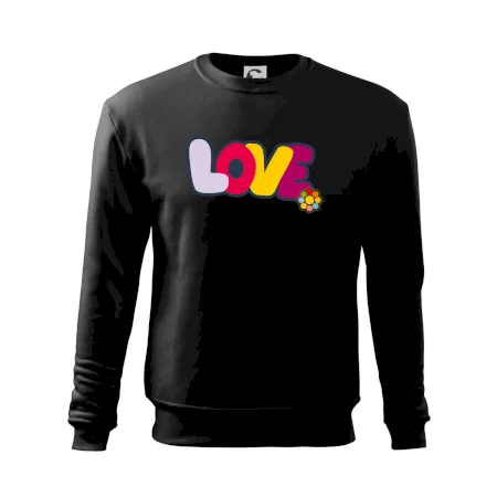 Love nápis s kvetinou