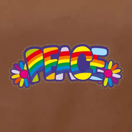 Peace nápis dúhový
