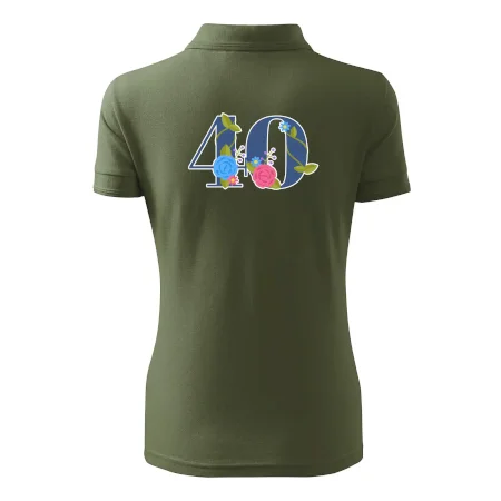 Kvetinové číslo kreslené - 40