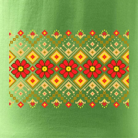 Ukrajinský vzor - Červené kvety