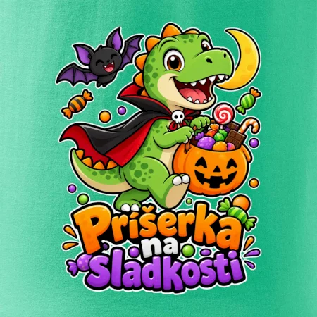 Príšerka na sladkosti - dinosaurus s tekvicou