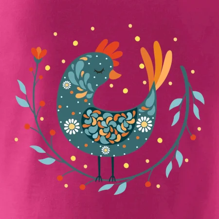 Folklór - sliepky s margarétkami