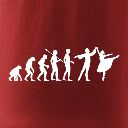 Evolúcia tanec - muž a žena so sukňou