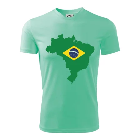 Brazília vlajka v mape