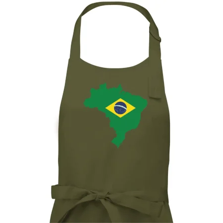 Brazília vlajka v mape