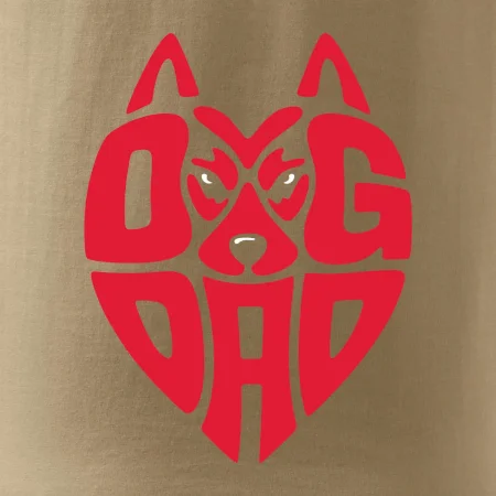 Dog dad nápis v hlavě