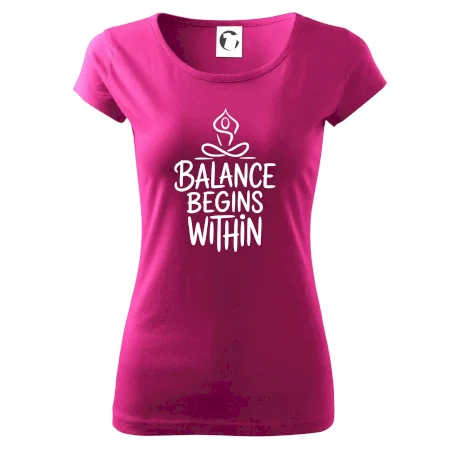 Balance begins within nápis