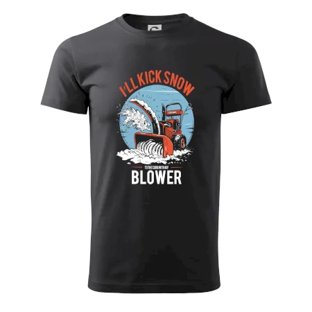 Kick snow blower