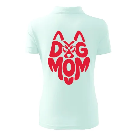 Dog mom nápis v hlavě