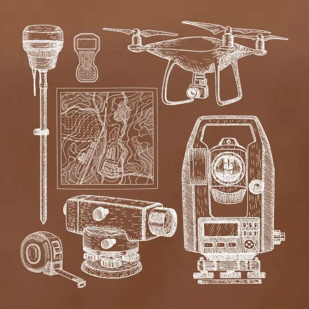 Geodet teodolit dron