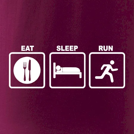 Eat sleep run štvorce