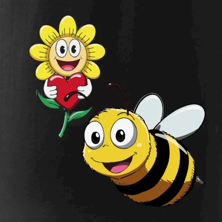 Parové tričko - Včela a kvetina