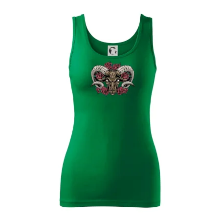 Hlava barana s ružami