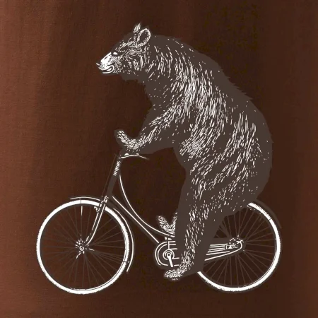 Medveď na bicykli